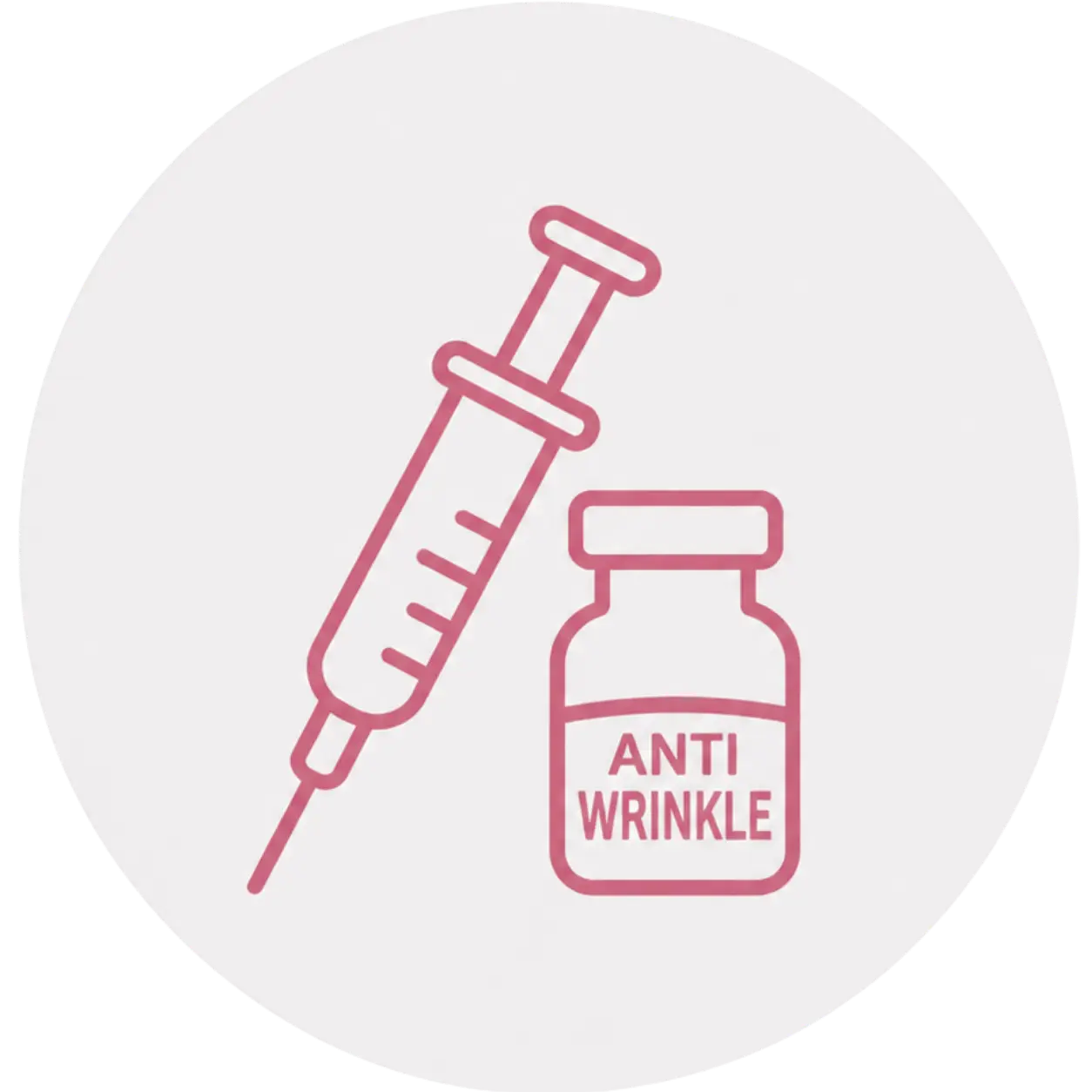 Anti Wrinkle and Vial Icon PNG